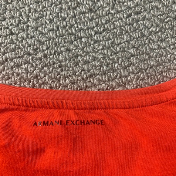 Armani Exchange A|X Mens T-Shirt Size XXL Red Alphabet Logo Print Slim Fit - Picture 5 of 14